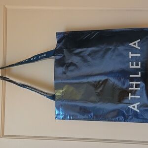 ATHLETA Metallic Blue Large Bag - New Holiday Version